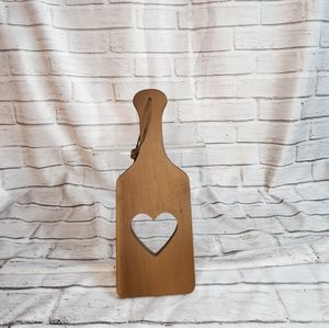 Longaberger wooden heart stencil paddle.